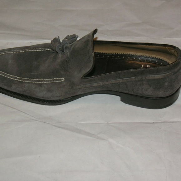 Scarpe Di Bianco Hand Made Suede Leather Loafers - Picture 3 of 9